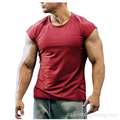 Pelatihan Binaraga Muscle Cut Fitness Tee